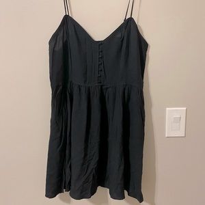Express black mini sundress with pockets
